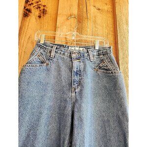 VTG Zena Jeans High Waisted Tapered Leg Denim Mom Jeans Light Wash Sz 10T Y2K